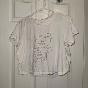 Madewell White Crew Neck T-Shirt